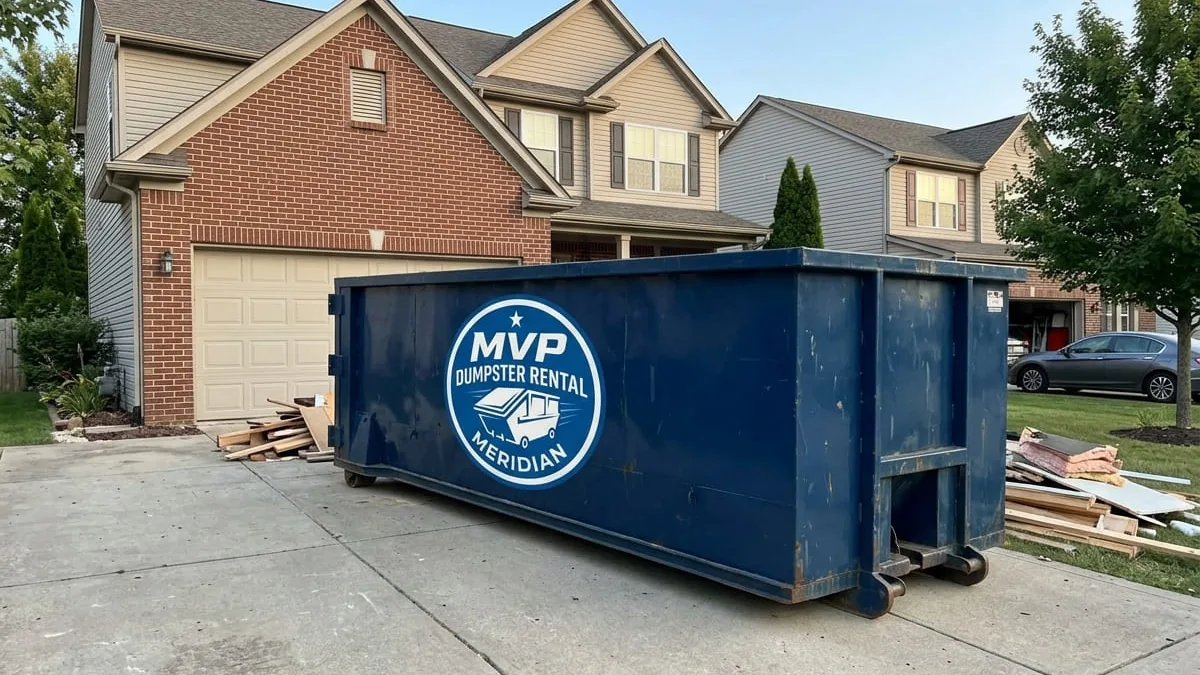 Roll-off dumpster rental in Lauderdale, MS delivered by MVP Dumpster Rental Meridian