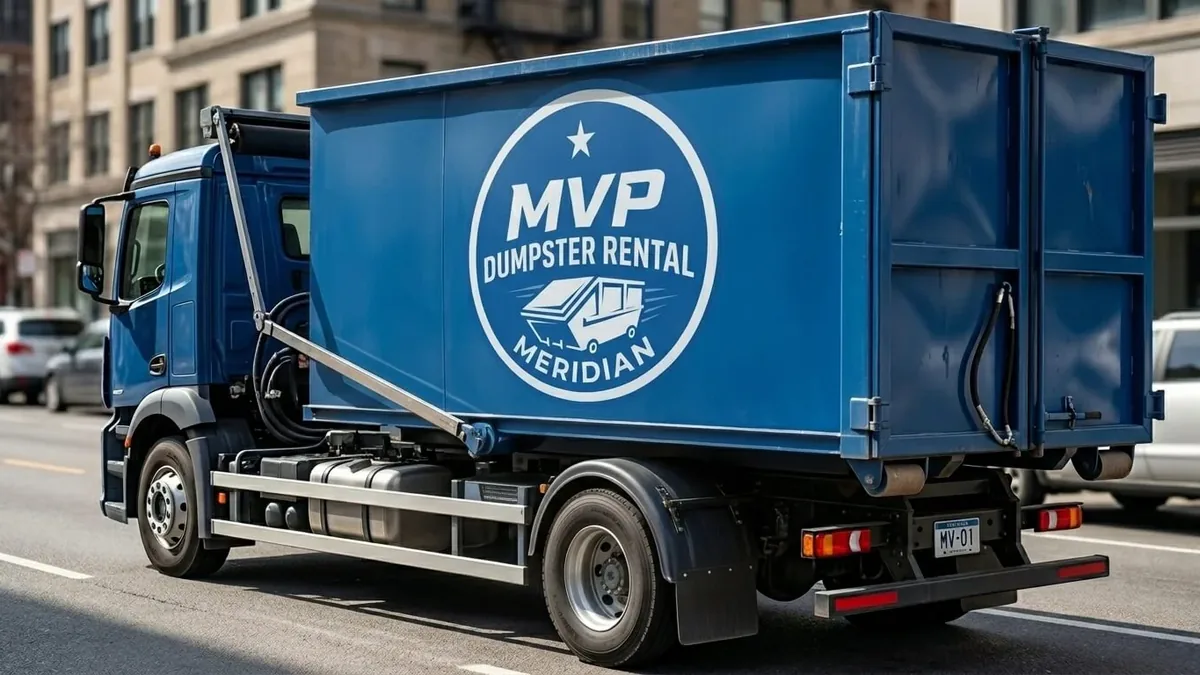 Roll-off dumpster rental in Vimville, MS delivered by MVP Dumpster Rental Meridian Roll-off dumpster rental in Vimville, MS delivered by MVP Dumpster Rental Meridian